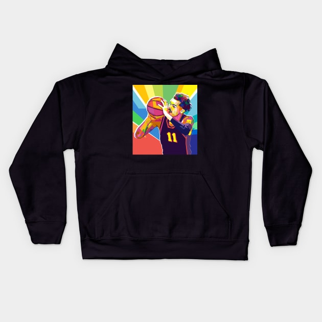 TRAE YOUNG POP ART Kids Hoodie by Vector Baturaja